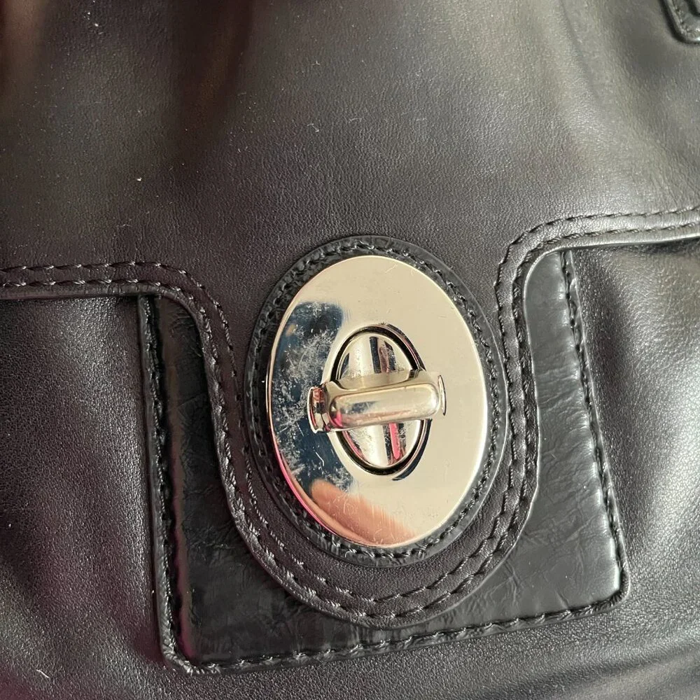 Coach Peyton Large Black Leather Shoulder Bag 14510 - Picture 12 of 14
